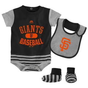 Giants Baby Bodysuit, Bib and Bootie Set