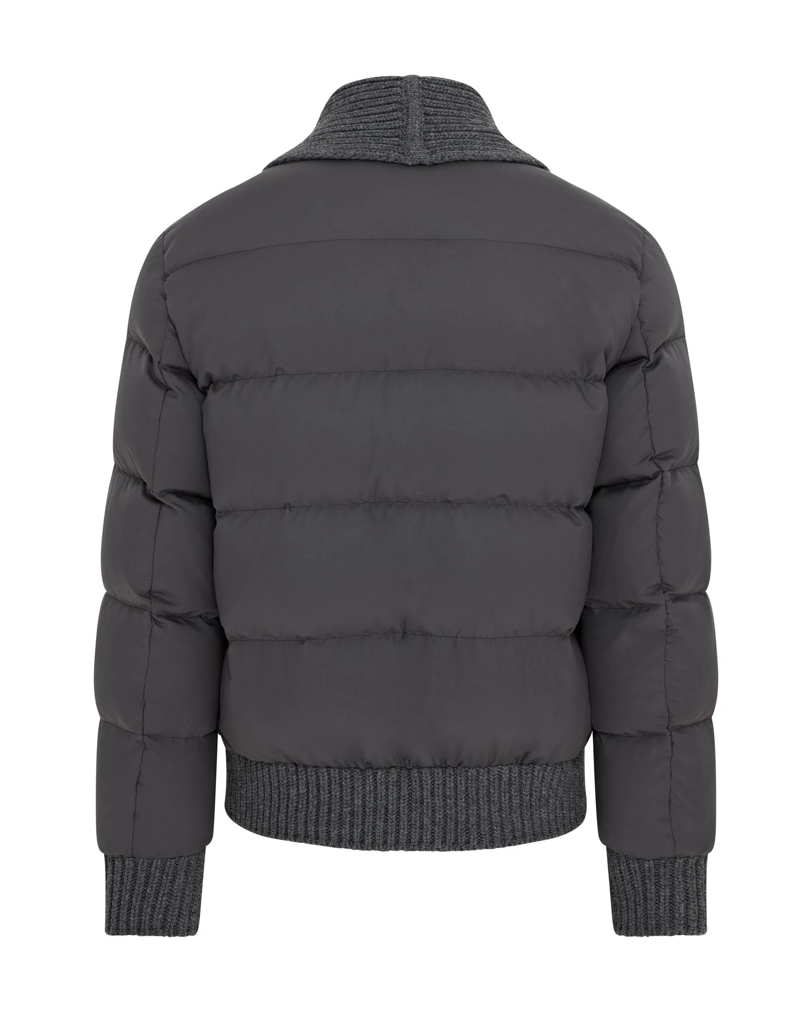 Herno Shawl Collar Quilted Jacket (Grey)