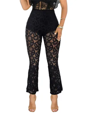 High Waist Cut Out tassels Long Pants