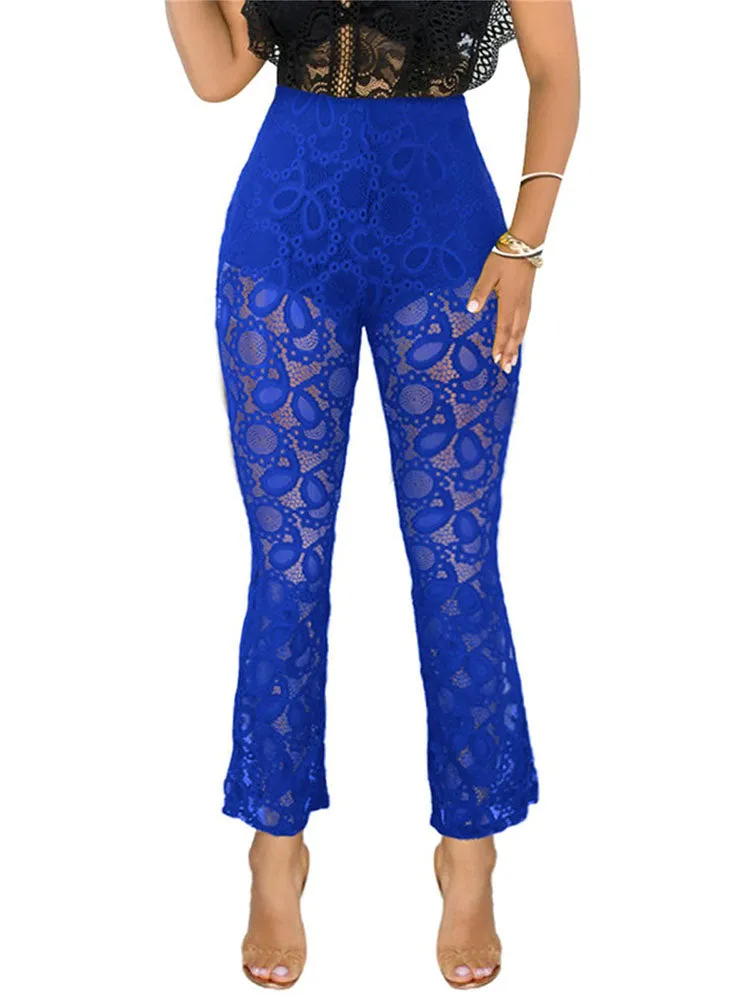 High Waist Cut Out tassels Long Pants