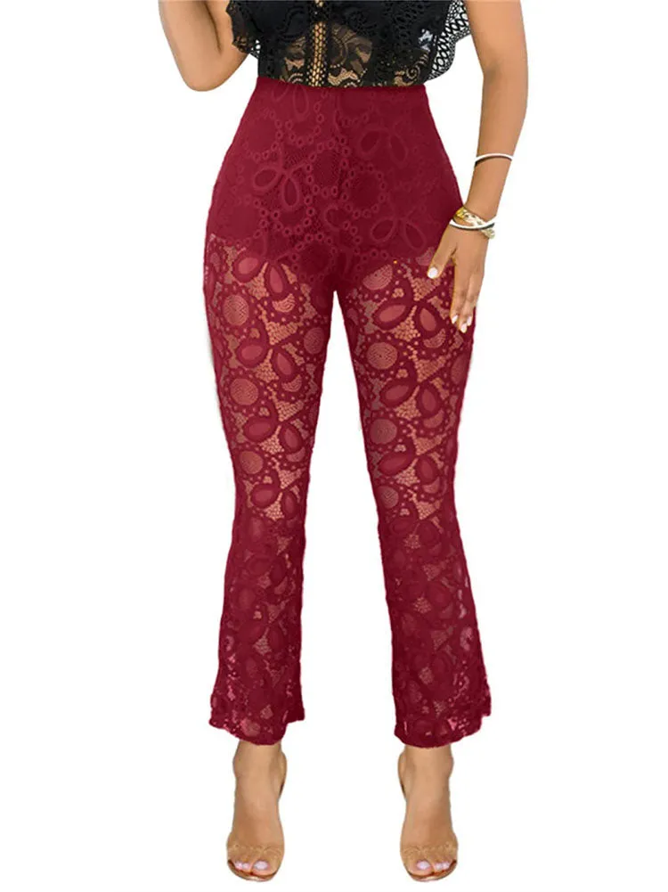 High Waist Cut Out tassels Long Pants