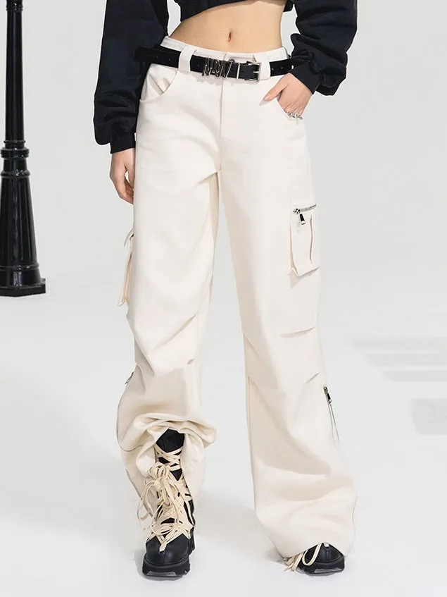 High Waist Straight Leg Pants