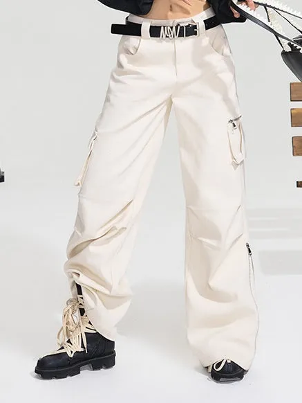 High Waist Straight Leg Pants