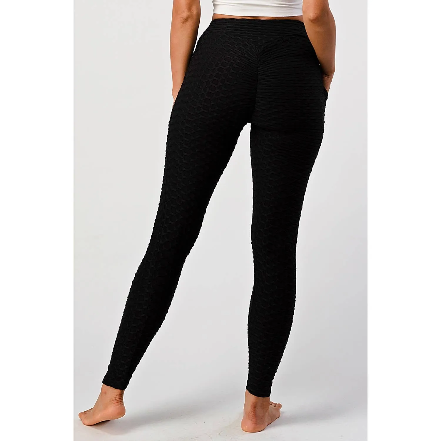 HIGH WAIST YOGA PANTS SCRUNCH BUTT LIFT LEGGINGS WITH POCKET