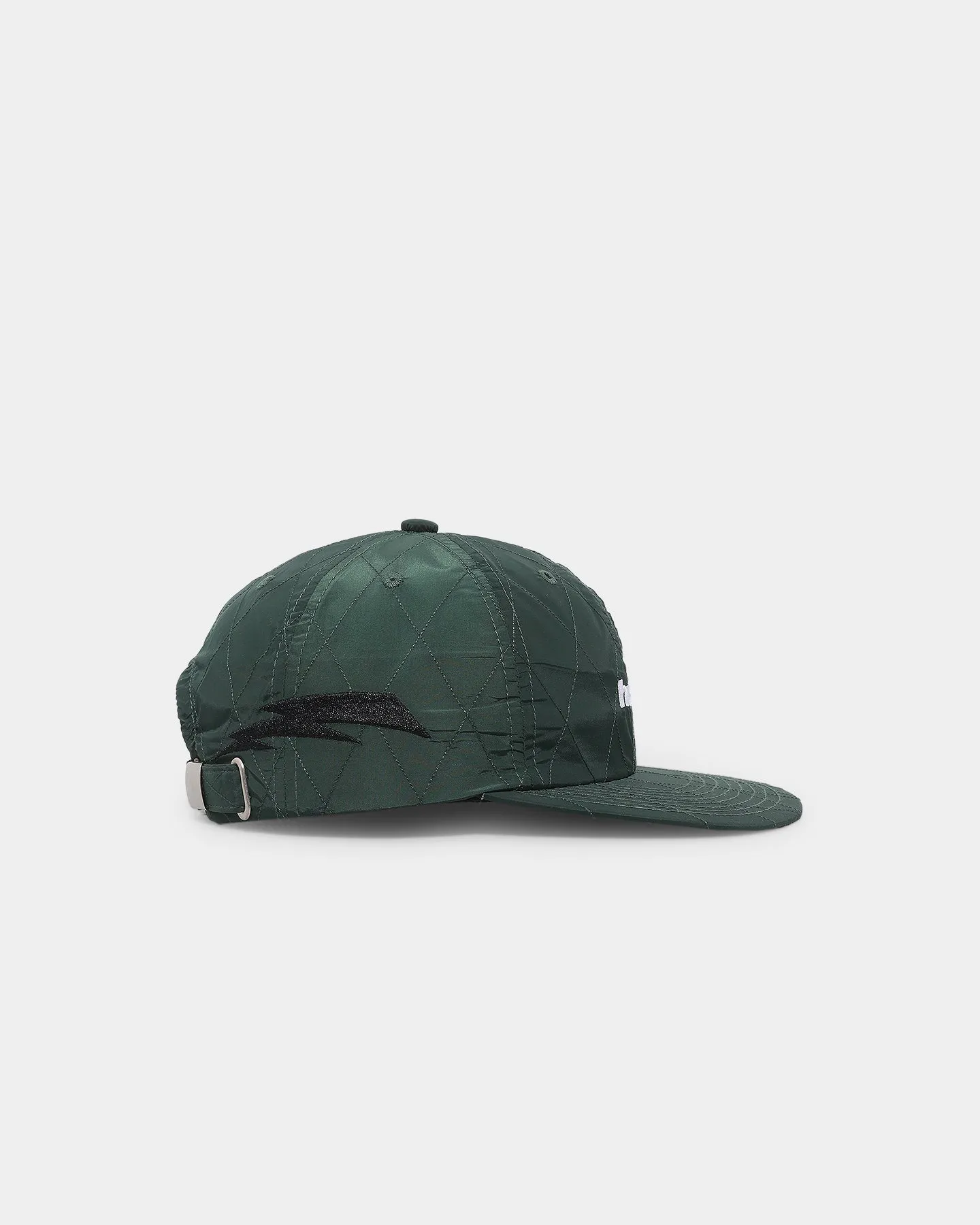 HUF Lightning Quilted 6 Panel Strapback Forest Green