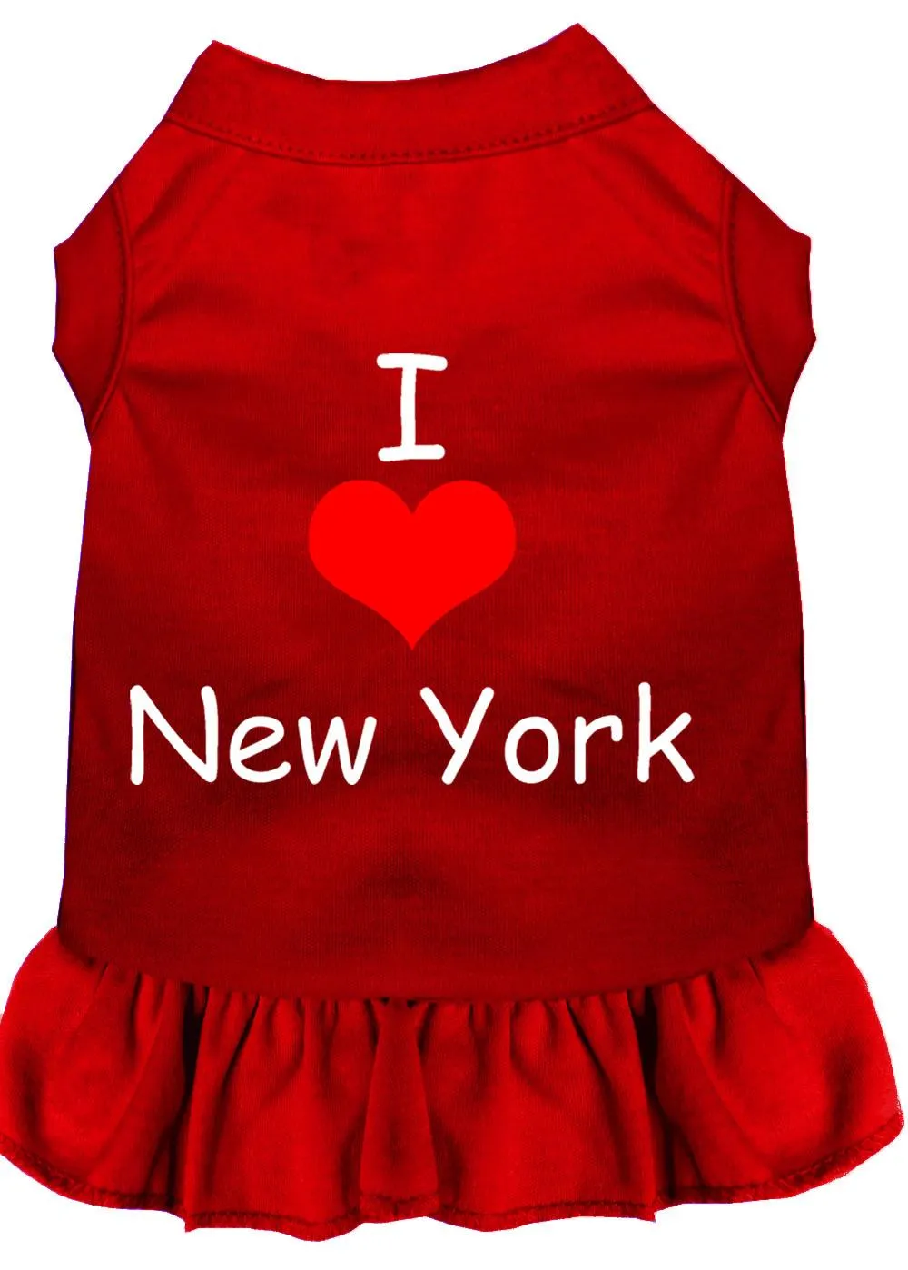 I Heart New York Screen Print Dress Red Sm (10)