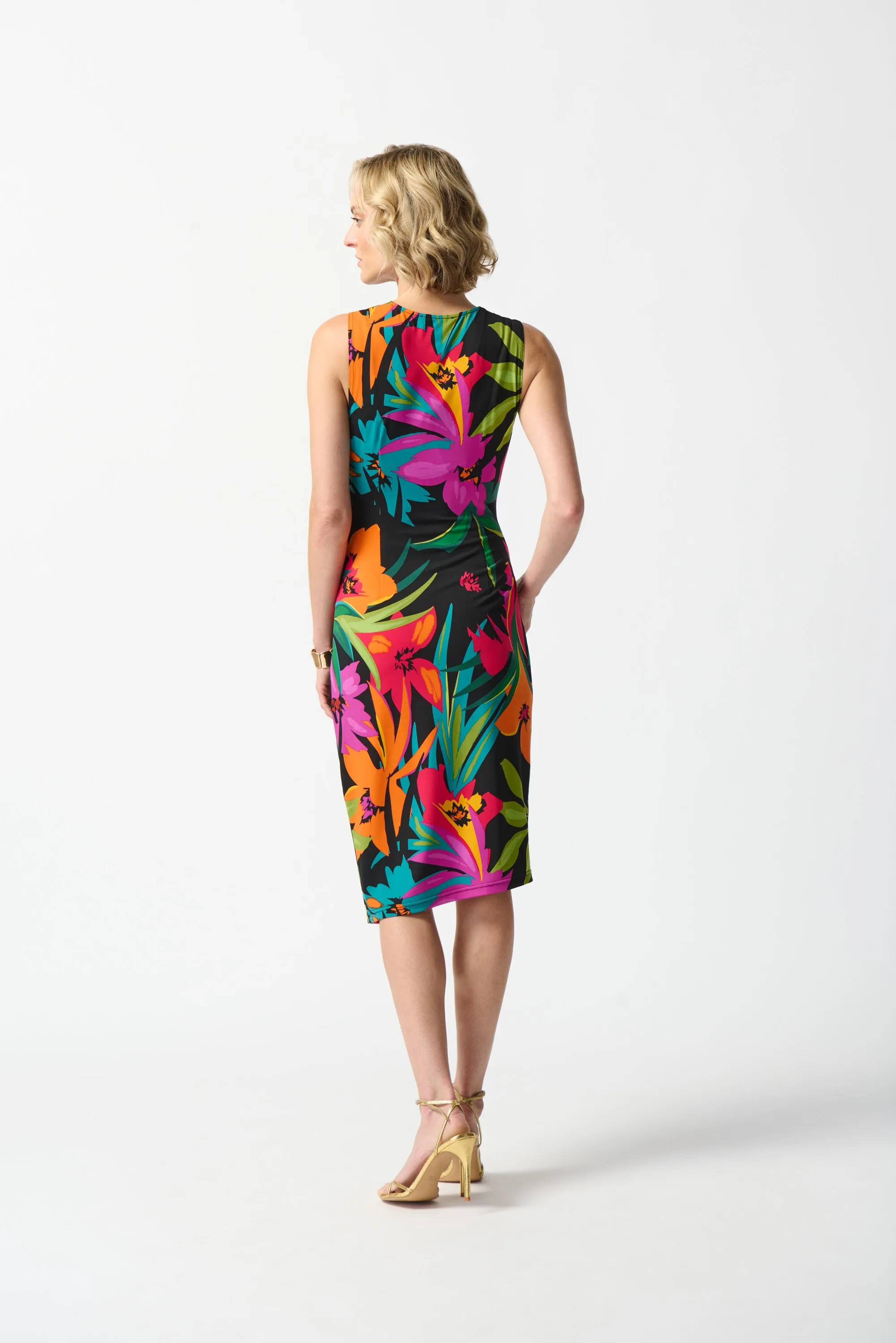 J.R 242012 Tropical Print Wrap Dress