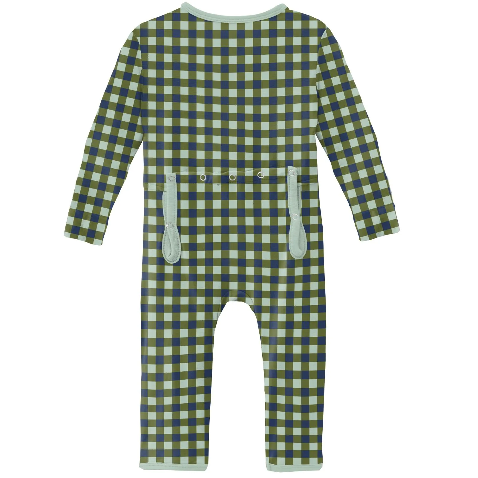 KicKee Pants Moss Gingham Coverall with Zipper