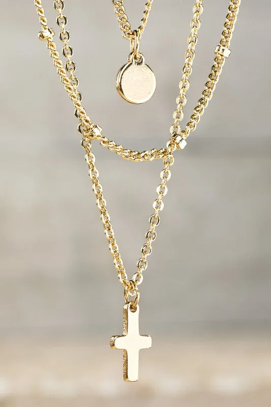 Layer Cross Necklace