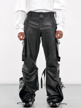 Leather Cargo Pants (MTR17-LTP01-BLACK)