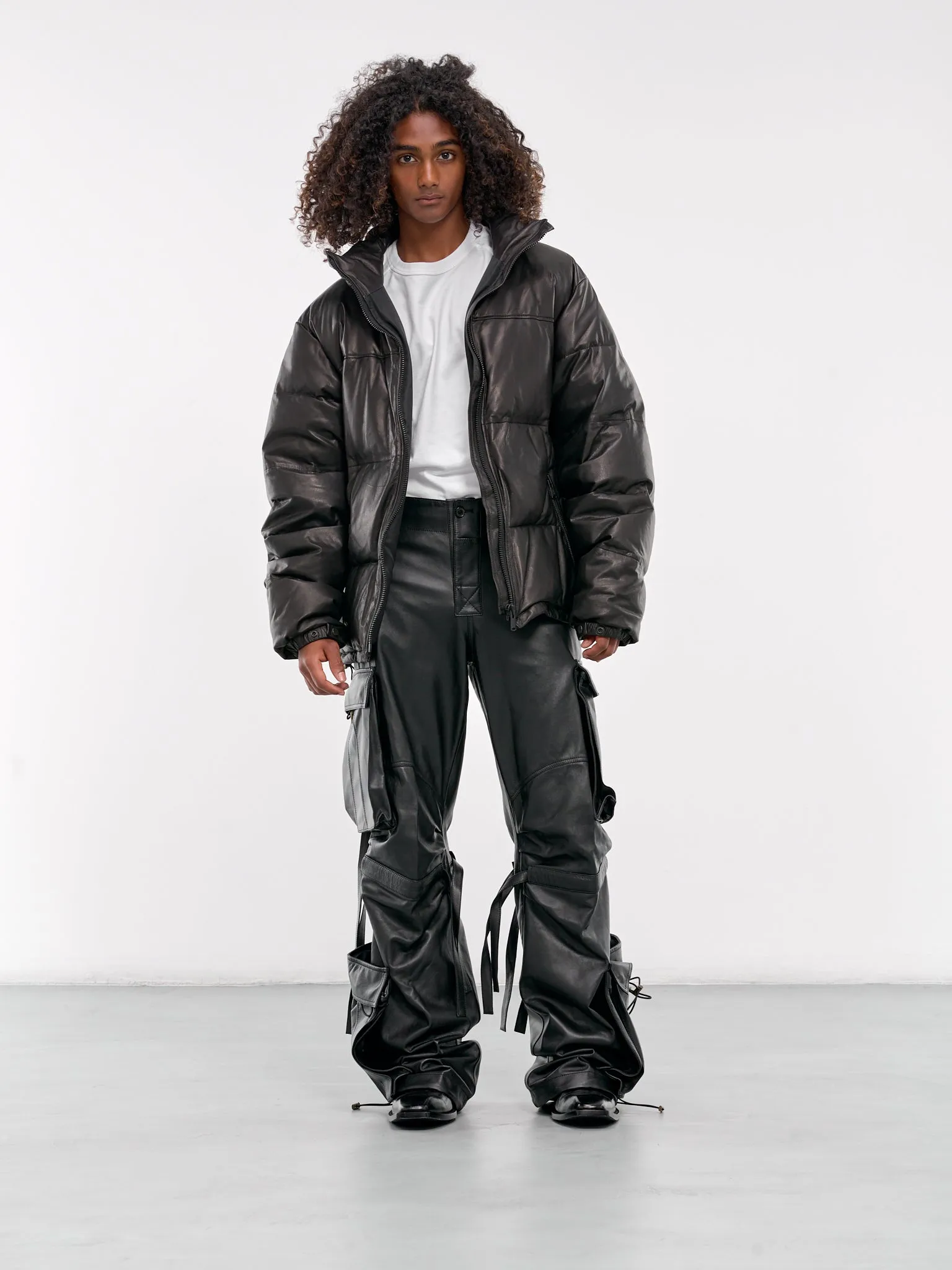 Leather Cargo Pants (MTR17-LTP01-BLACK)