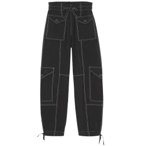 Light Slub High Waist Pocket Pants