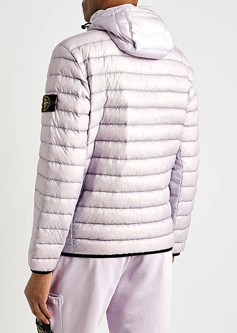 Lilac quilted shell jacket