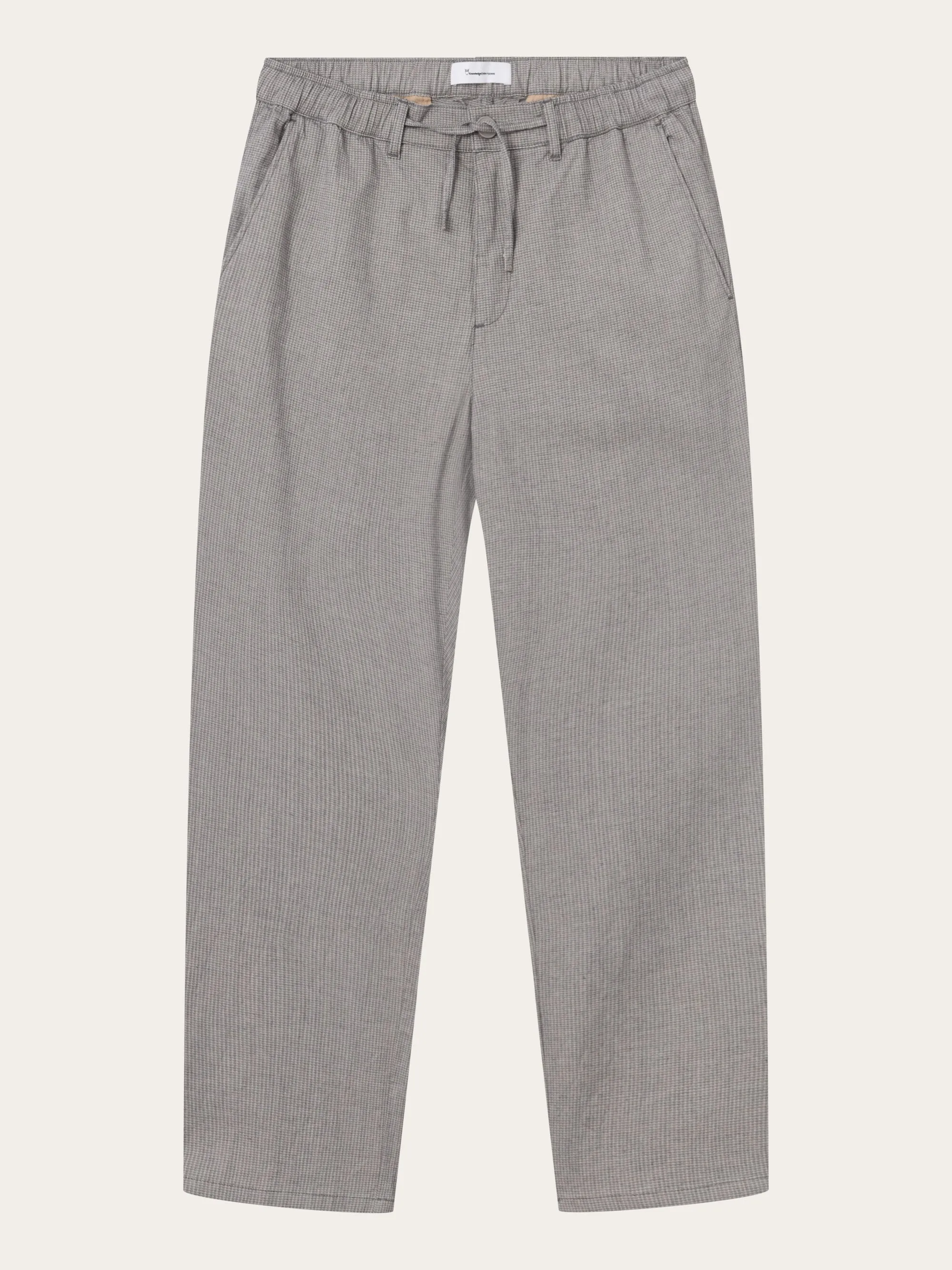 Loose fit pepita checked pant - Safari