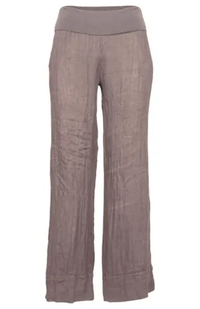 M Made in Italy - Women's High Waist Woven Pants Plus Size