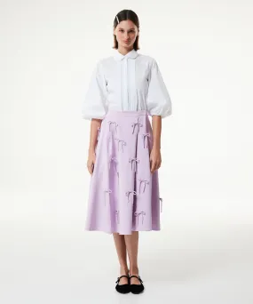 Machka Bow Midi Skirt Lilac