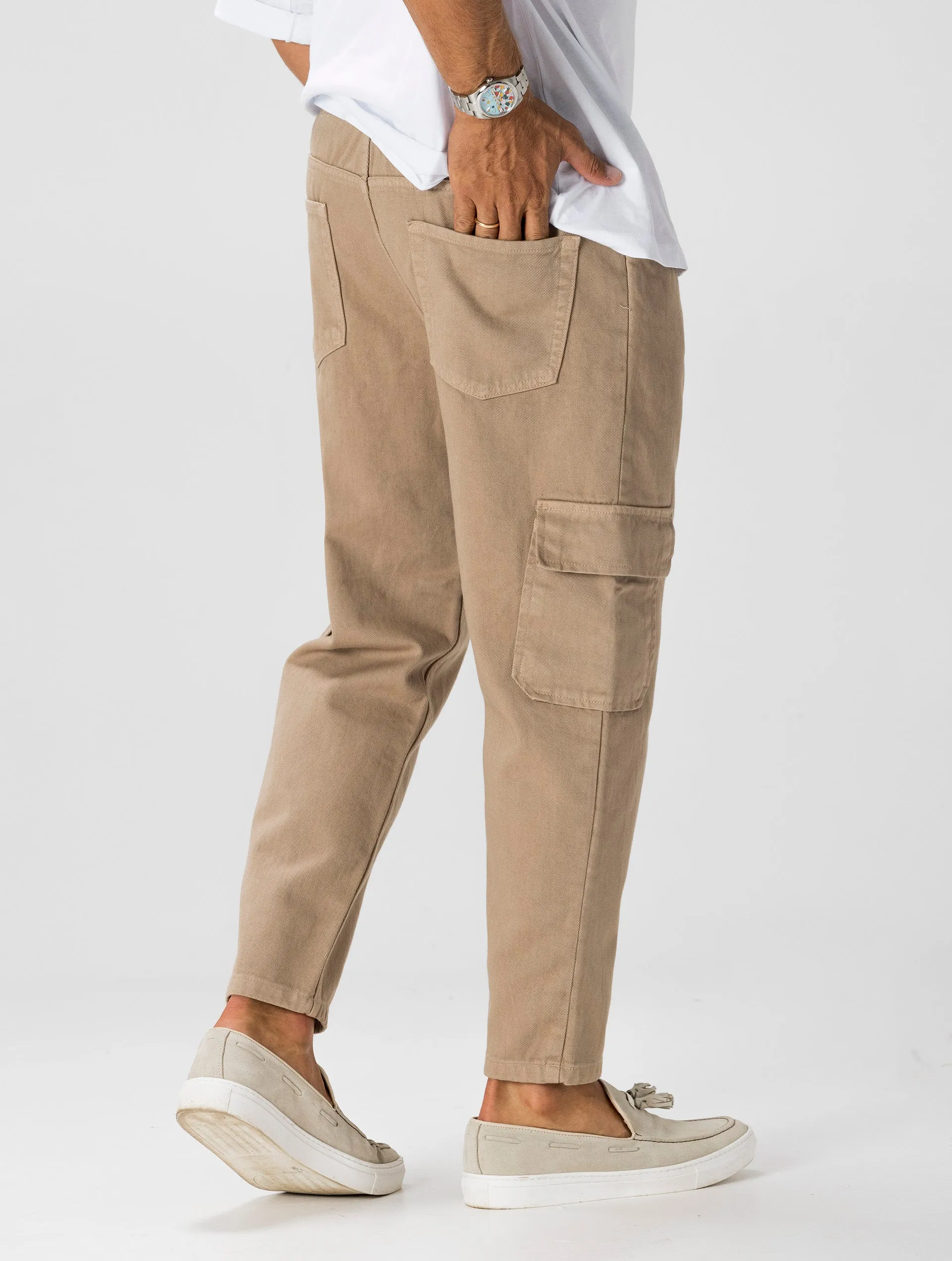 MASATO CARGO PANTS IN CAMEL