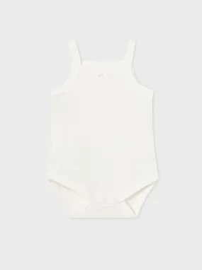 Mayoral Baby Classic Bodysuit W/ Straps _Off White 168-078