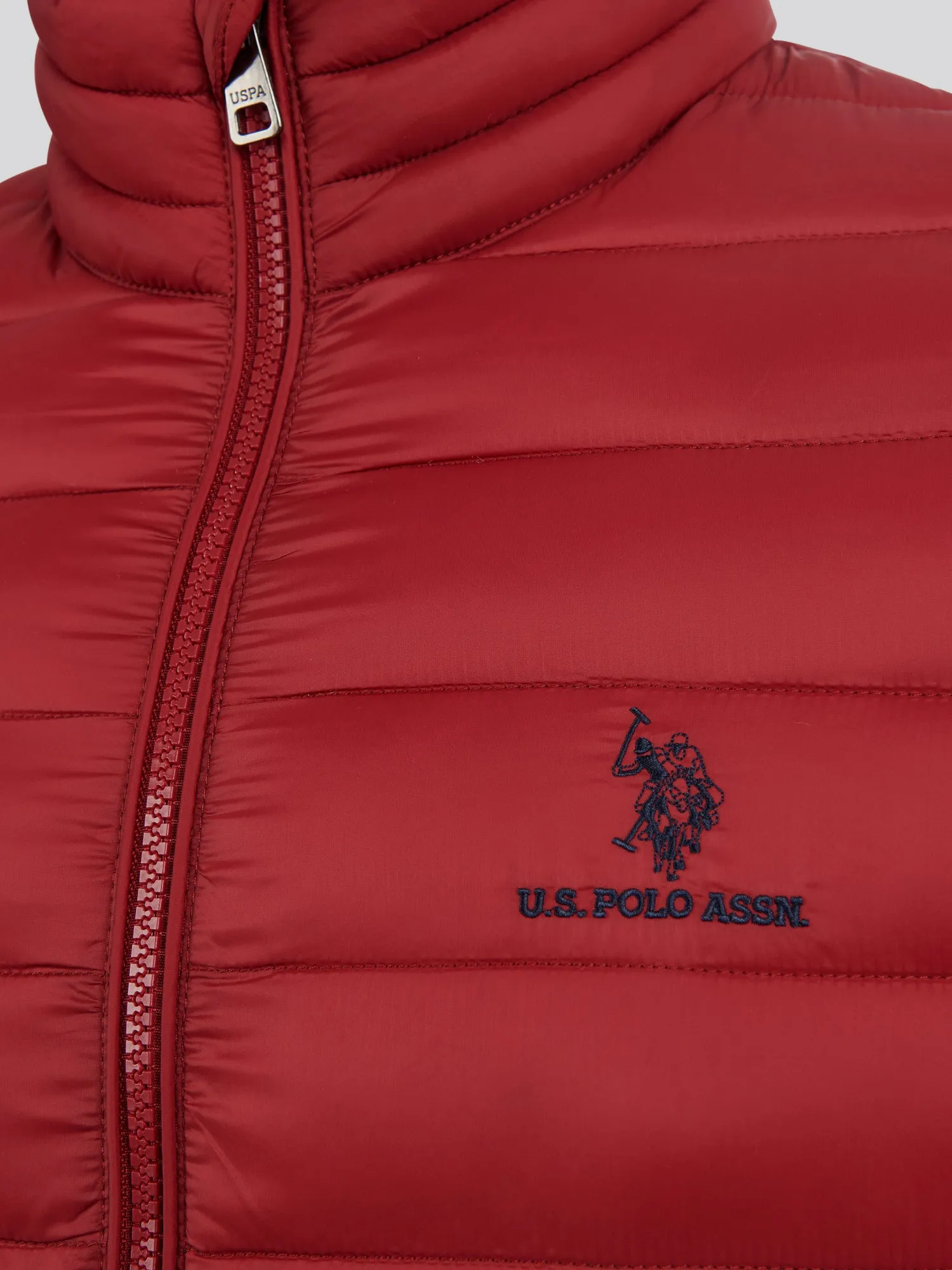 Mens Lightweight Bound Quilted Jacket in Tibetan Red