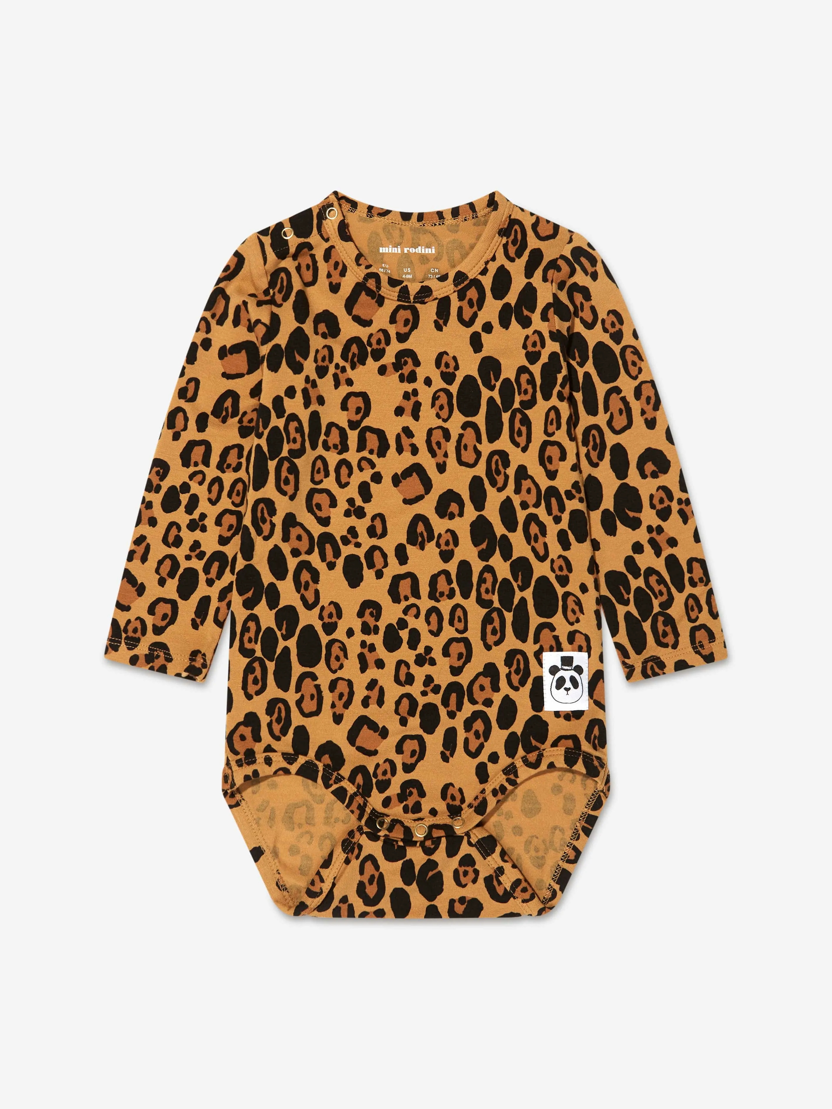 Mini Rodini Baby Girls Bodysuit And Leggings Set In Leopard Print