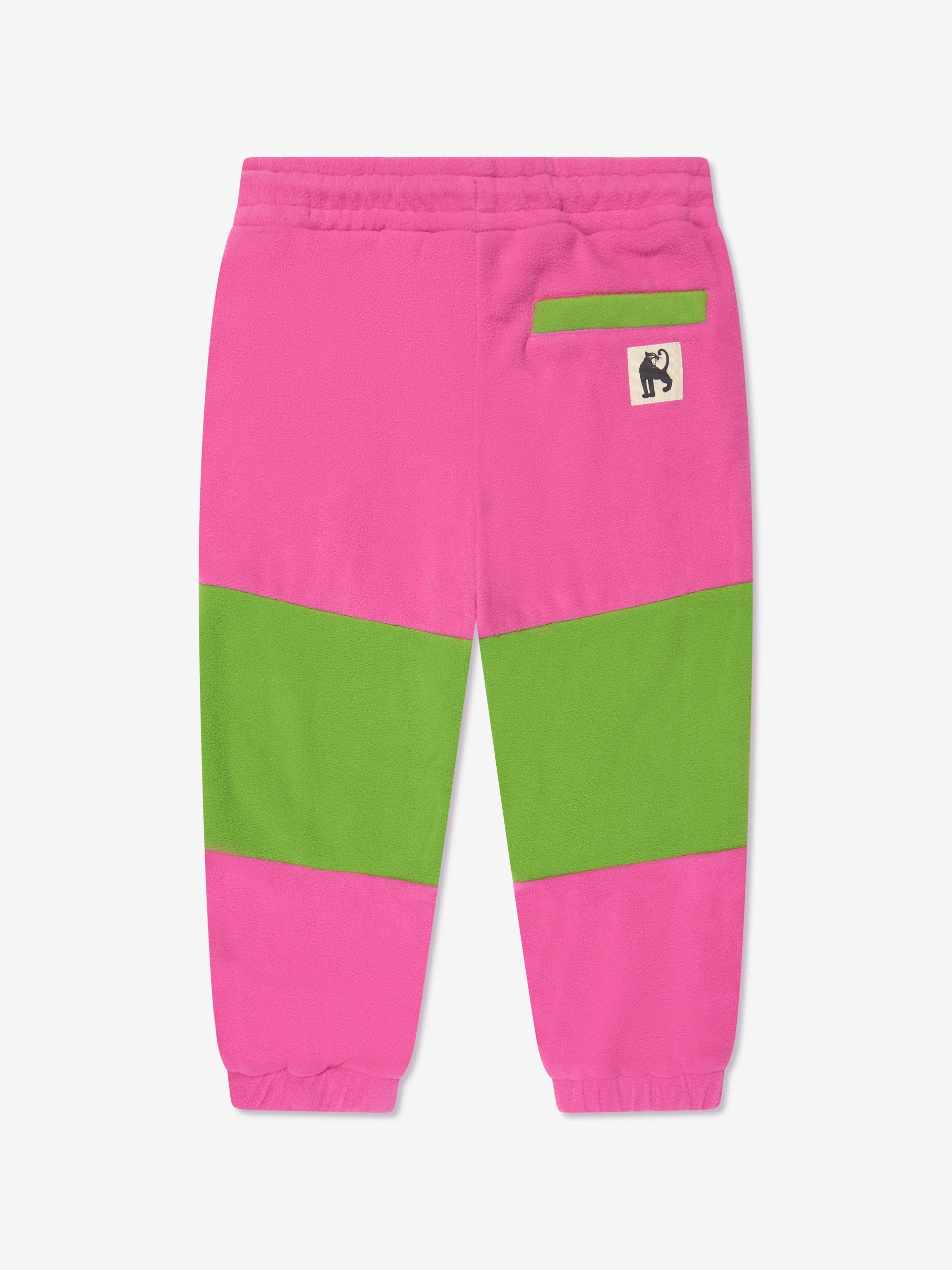 Mini Rodini Girls Fleece Panel Trousers in Pink