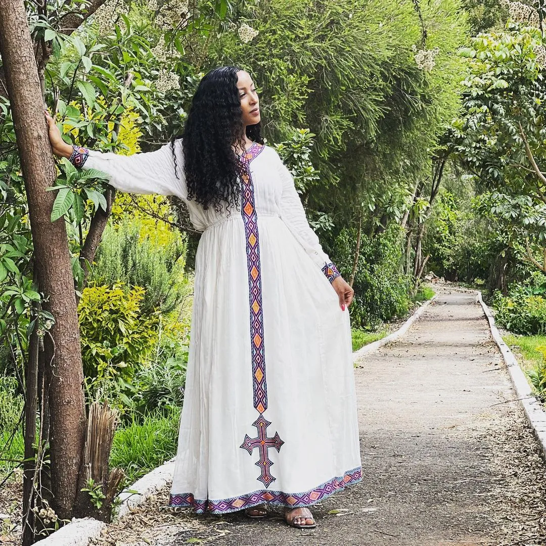 Modern Simplicity Cultural Habesha Dress Elegant Habesha Kemis