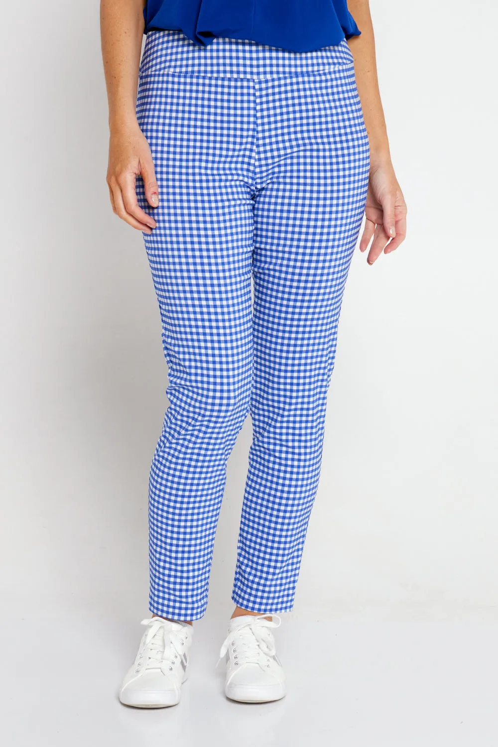 Moira Pants - Royal Blue Gingham