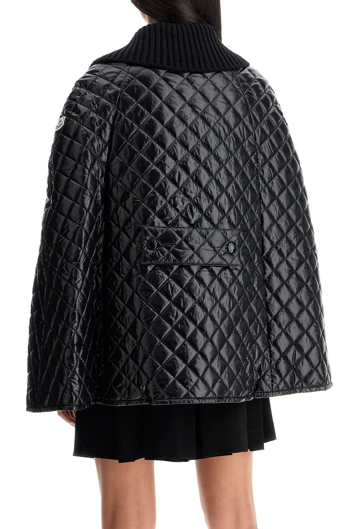 Moncler Quilted Cape With Collar