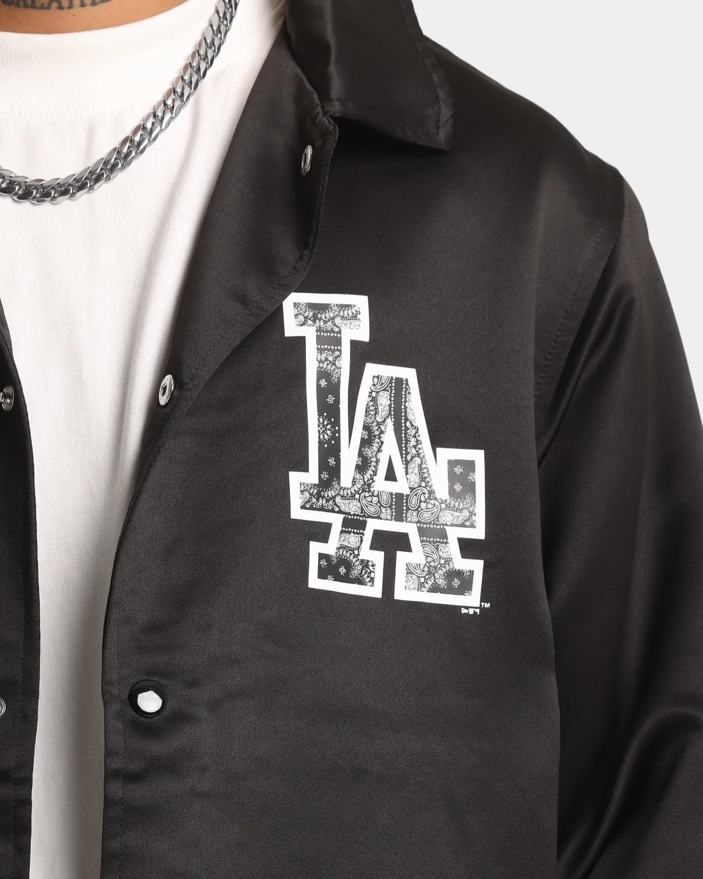 New Era Los Angeles Dodgers Paisley Coach Jacket Black