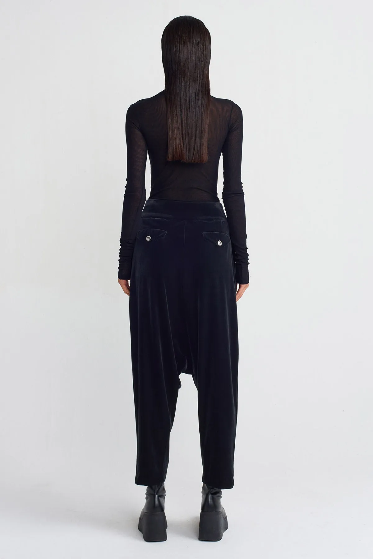 Nu Velvet Elegant Trousers Black