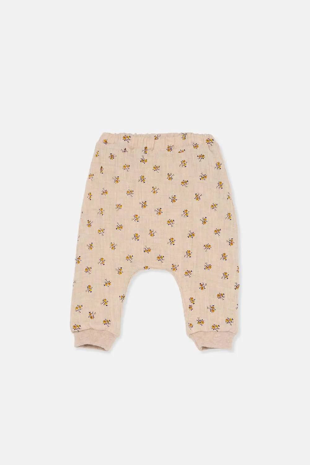 ORGANIC FLORAL NEWBORN PANTS