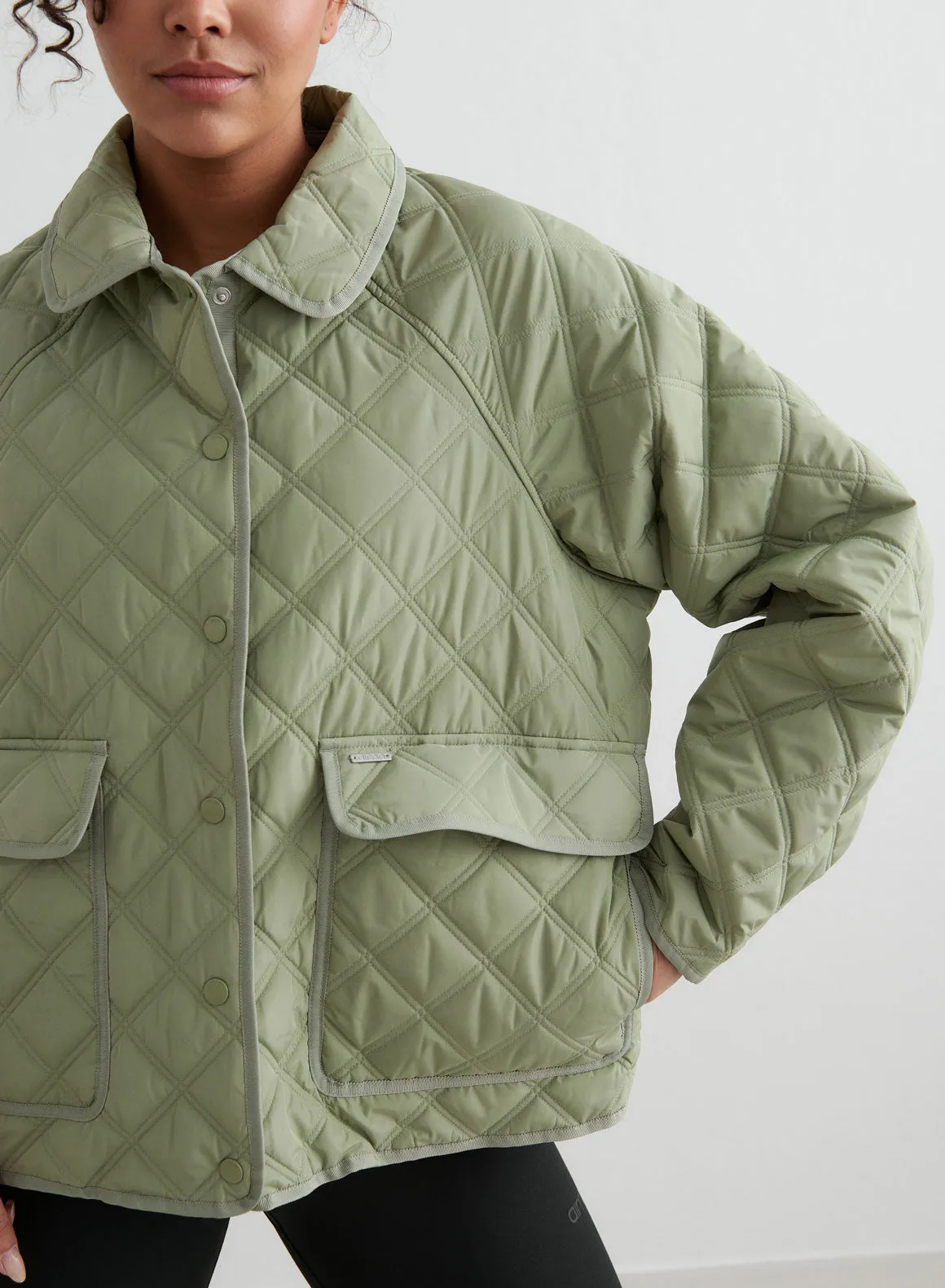 Pale Khaki Quilted Femme Jacket