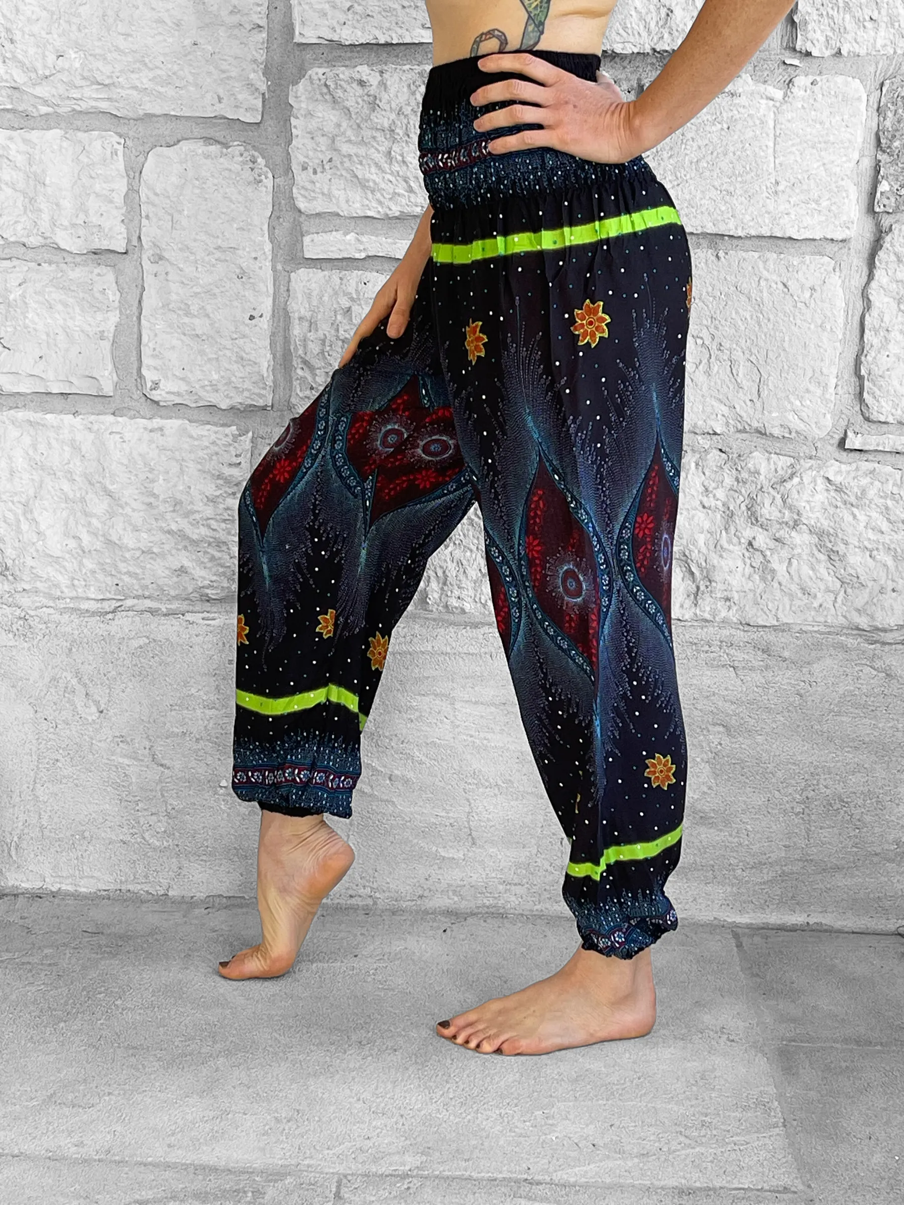 'Peacock' Harem Pants - Assorted Colors