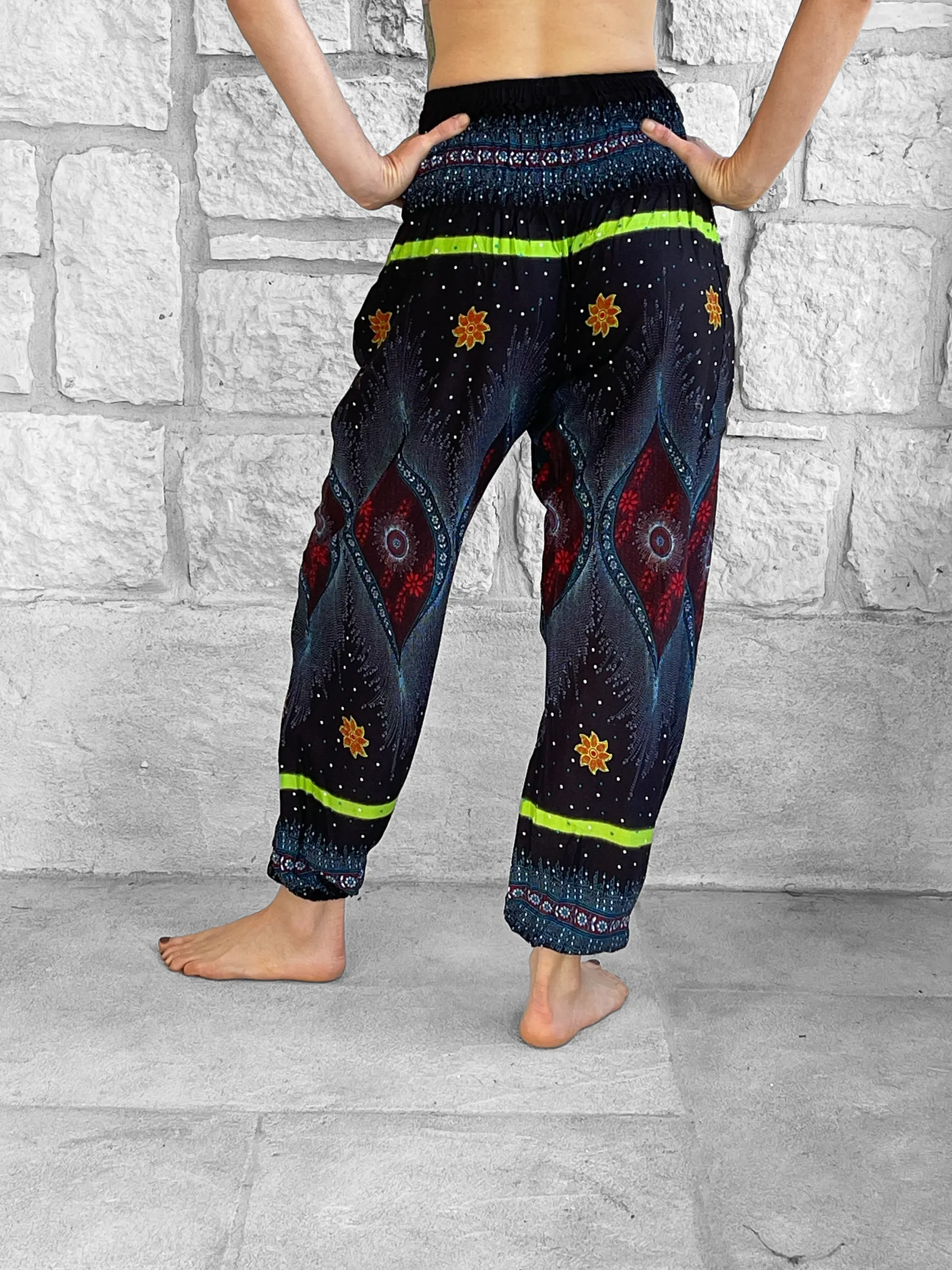 'Peacock' Harem Pants - Assorted Colors