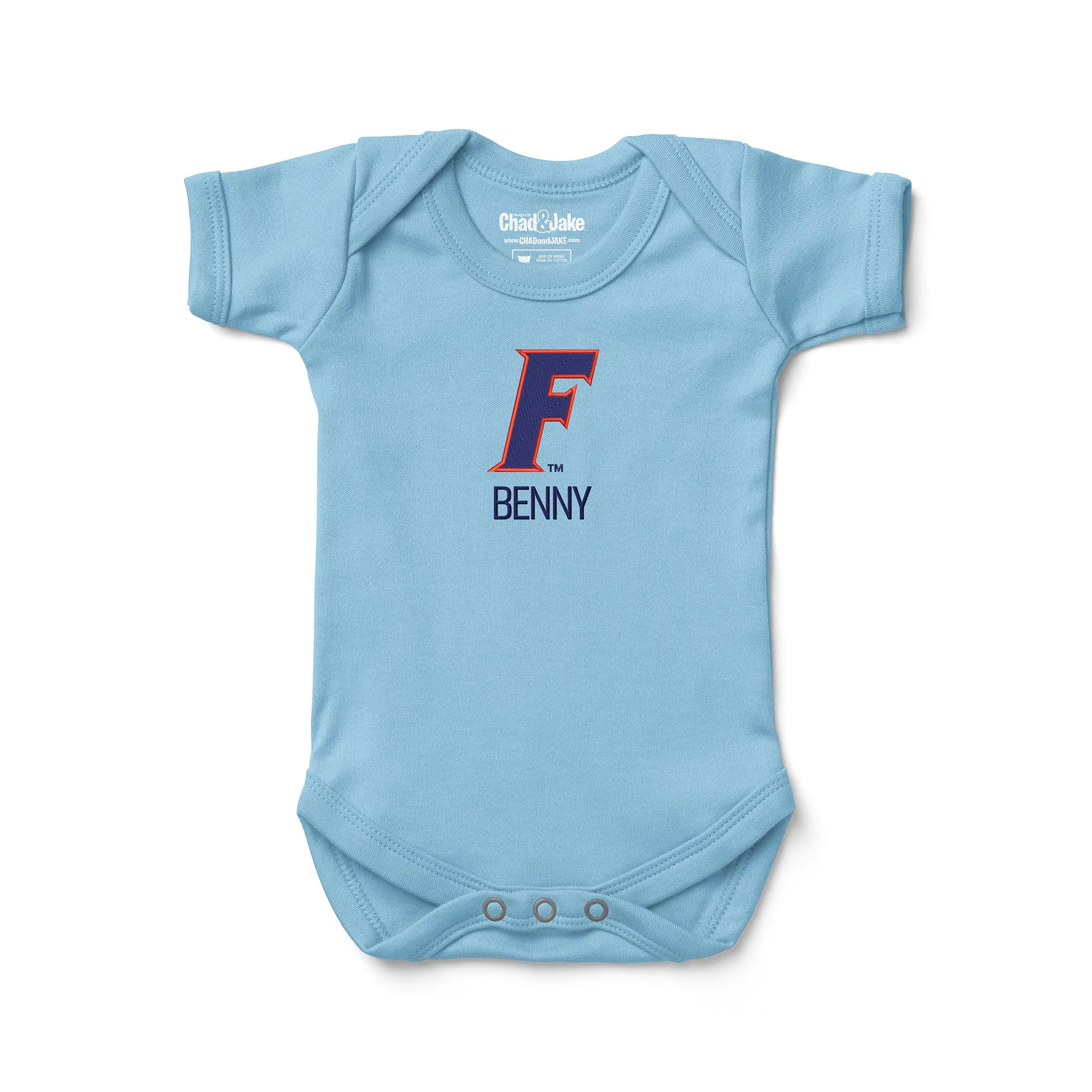 Personalized Florida Gators Slanted F Bodysuit