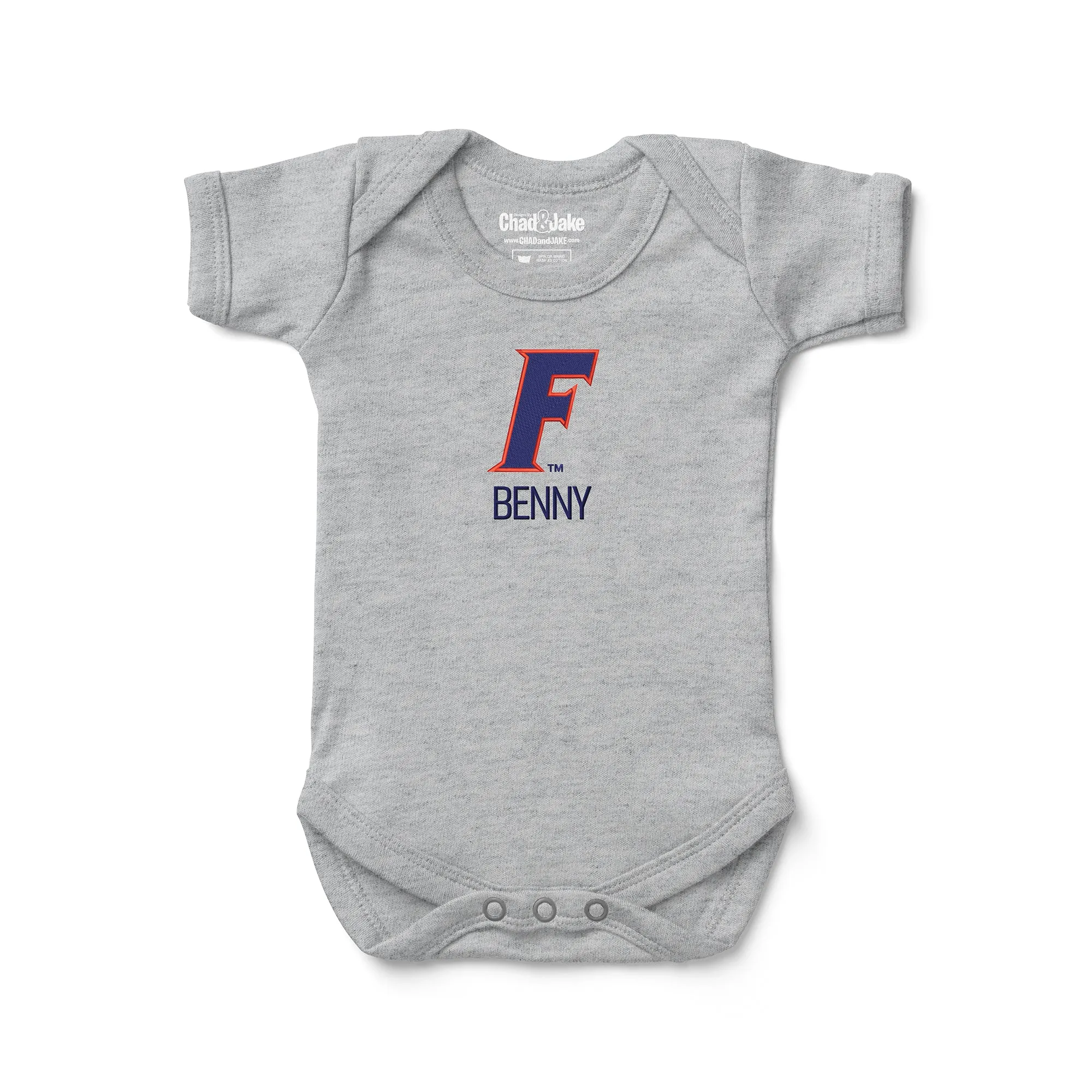 Personalized Florida Gators Slanted F Bodysuit