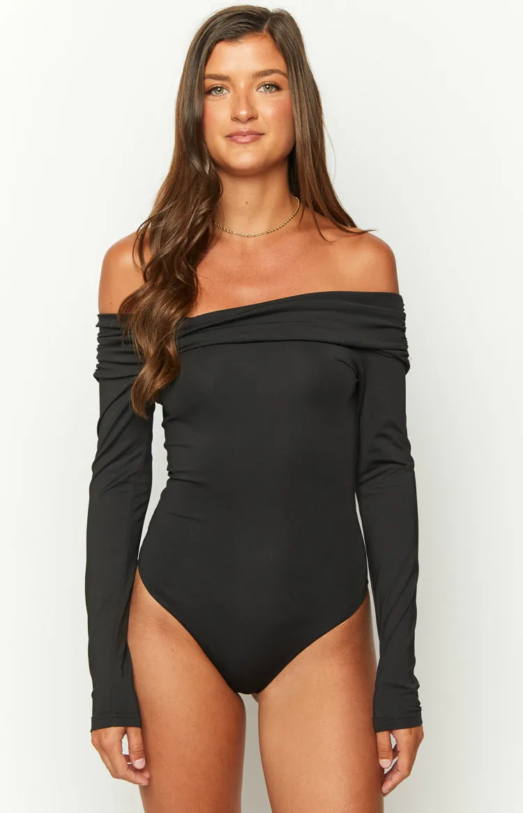 Phoenix Black Off Shoulder Bodysuit