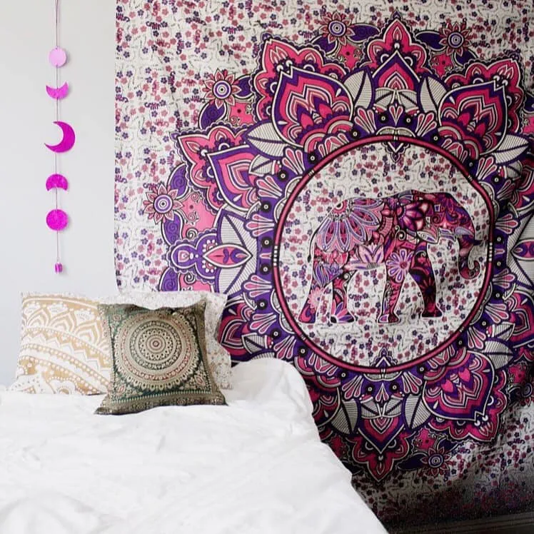 Pink Elephant Tapestry