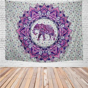 Pink Elephant Tapestry