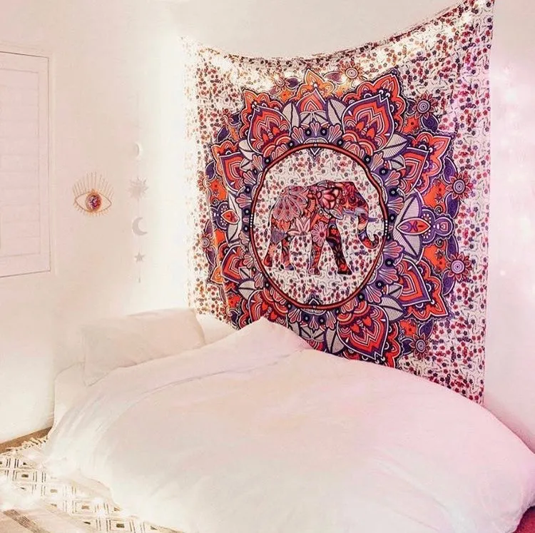 Pink Elephant Tapestry