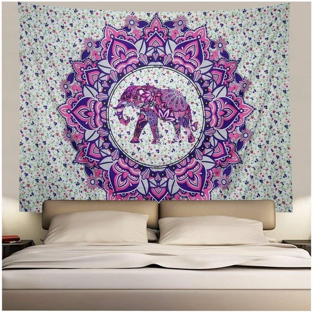 Pink Elephant Tapestry