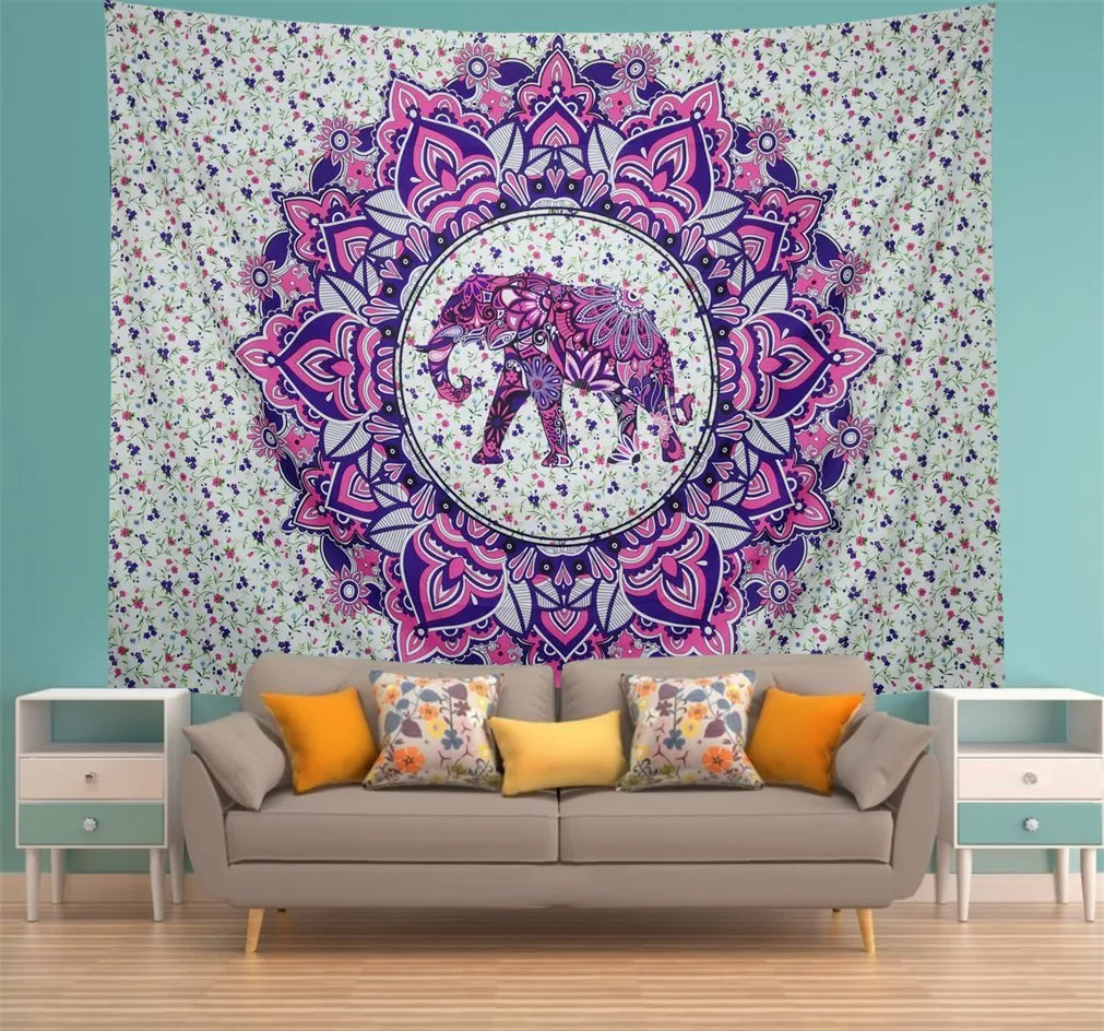 Pink Elephant Tapestry