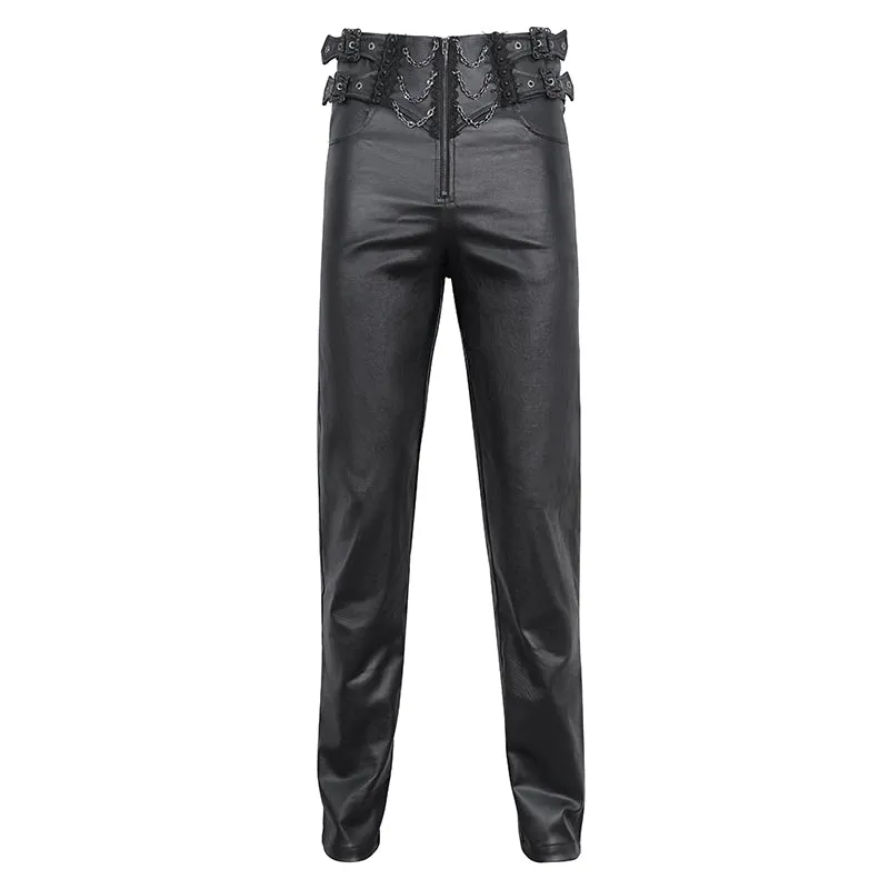 PT243 High waist twill gothic pants for men