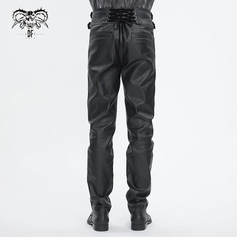 PT243 High waist twill gothic pants for men