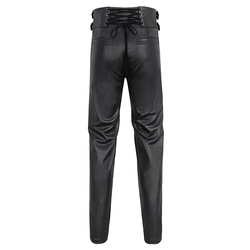 PT243 High waist twill gothic pants for men