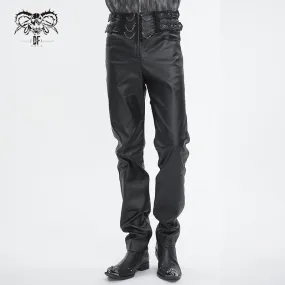 PT243 High waist twill gothic pants for men