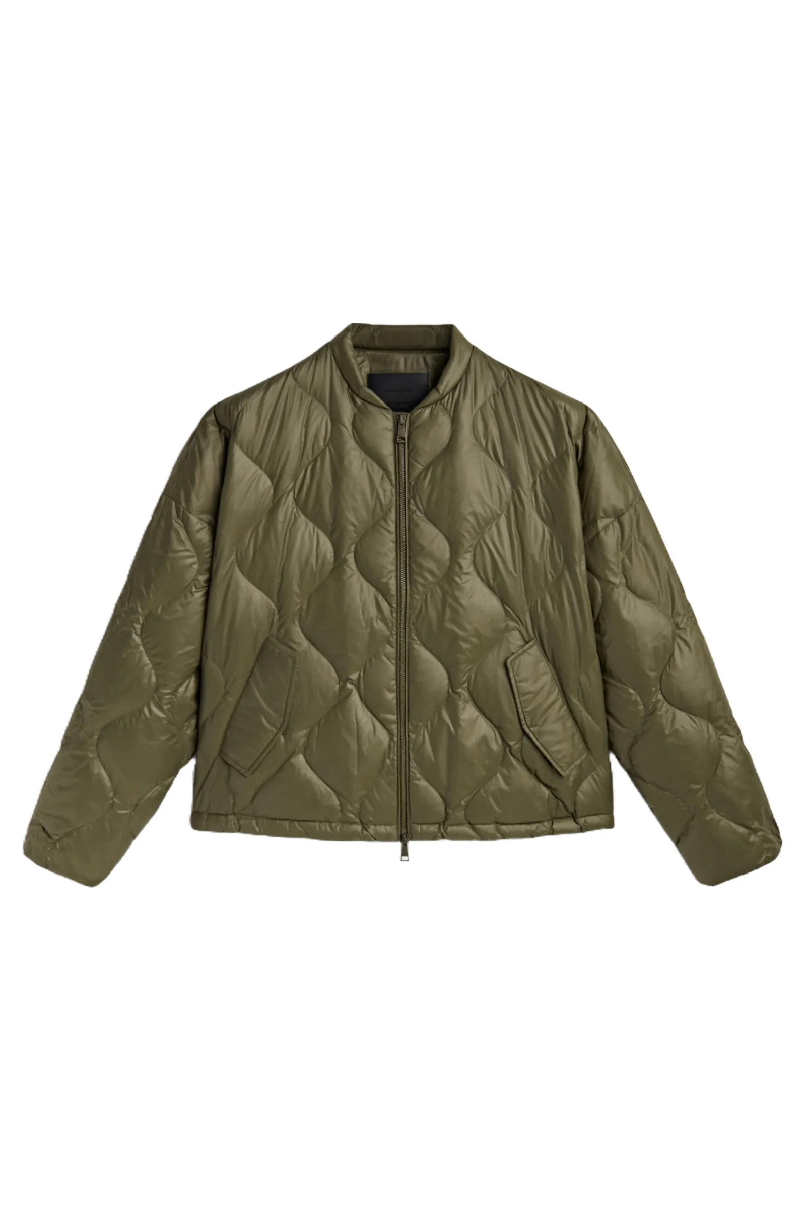 Quilted Bomber Jacket with Down and Feather Padding