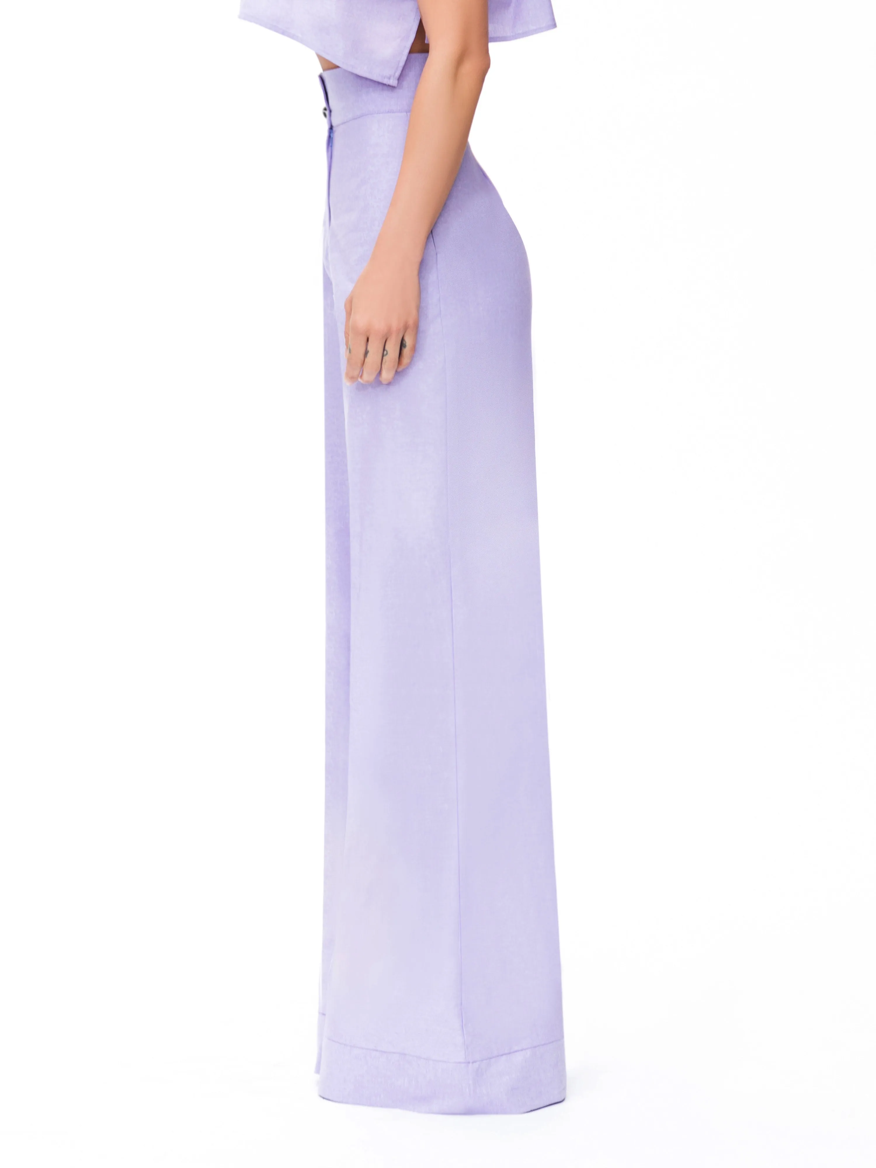 "Tahiti" Lavender High Waist Pants