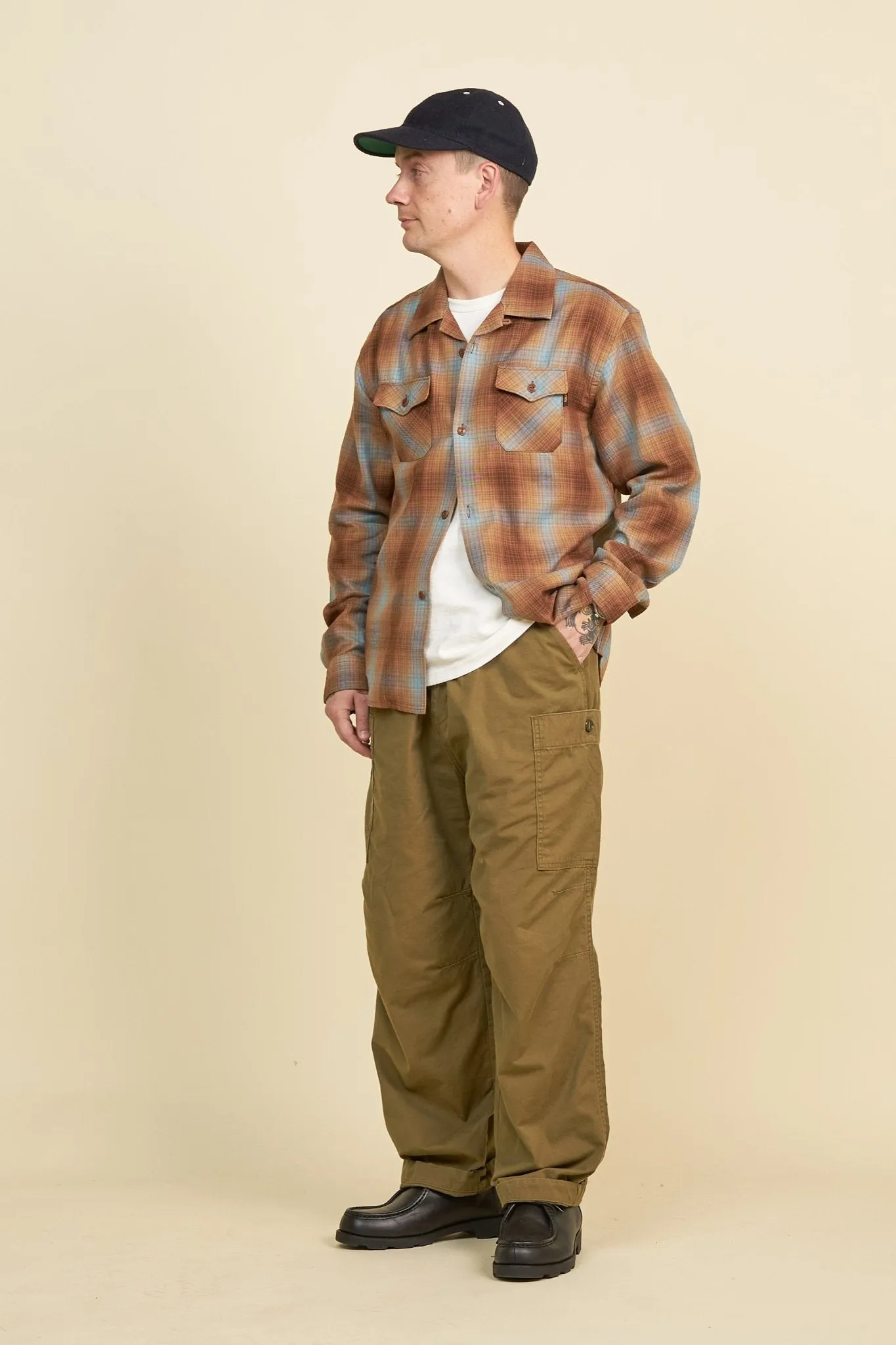 Radiall Clan Wide Fit Cargo Pants - Khaki