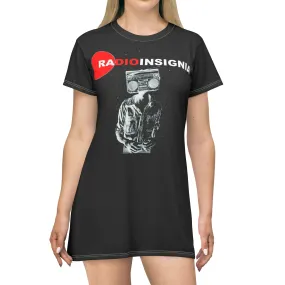 Radio Insignia All Over Print T-Shirt Dress by Insignia